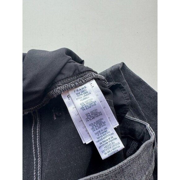 FRAME L'Homme Skinny Hubbell Grey Black Mid Rise Stretch Slim Leg Jeans, Size 30 - Picture 13 of 14